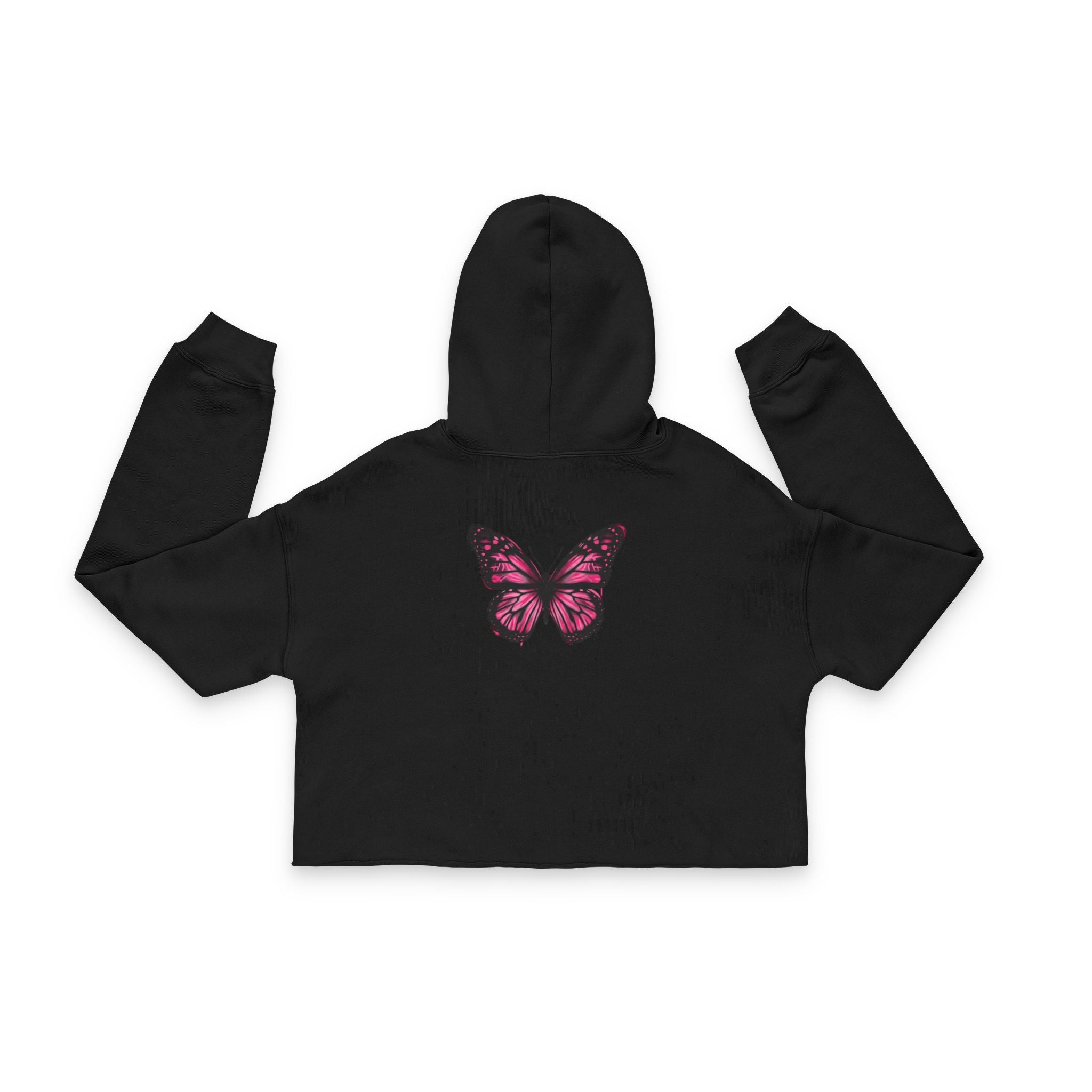 Butterfly Cropped Hoodie